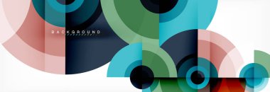 Yuvarlak daireler ve üçgenler arka plan