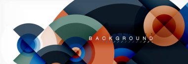 Geometrik arka plan uçan daireler