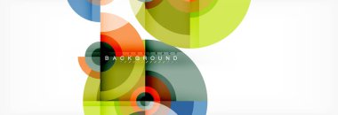 Vektör daire kompozisyon, geometrik en az tasarlamak