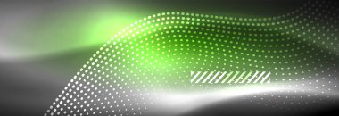 Soyut dalga koyu, parlak hareket üzerinde parlayan, Noel ve yeni yıl alan ışık sihirli. Techno arka plan