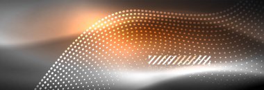 Soyut dalga koyu, parlak hareket üzerinde parlayan, Noel ve yeni yıl alan ışık sihirli. Techno arka plan