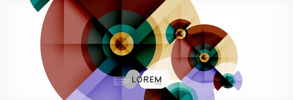 Cercle géométrique fond abstrait, papier peint géométrique créatif . — Image vectorielle