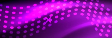 Koyu, parlak hareket, sihirli alan ışık parlayan soyut dalga. Vektör techno arka plan