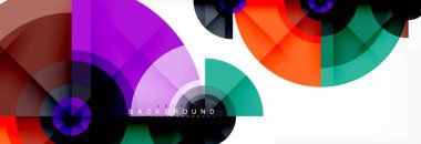 Yuvarlak daireler ve üçgenler arka plan