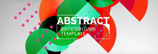 Circle background abstract. Trendy shapes composition — Stock Vector