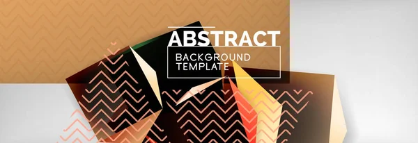 Fondo abstracto geométrico de color oscuro, formas 3d — Vector de stock