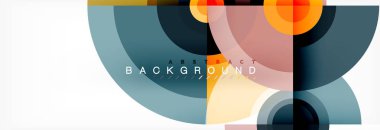 Daire geometrik kompozisyon arka plan tasarımı, kapak, şablon, broşür, el ilanı.