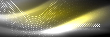 Soyut dalga koyu, parlak hareket üzerinde parlayan, Noel ve yeni yıl alan ışık sihirli. Techno arka plan