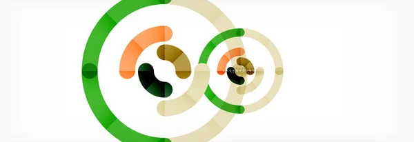 Cercle linéaire rond formes fond — Image vectorielle