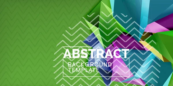 Bajo diseño de poli 3d triangular forma de fondo, plantilla de diseño abstracto de mosaico — Vector de stock