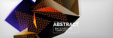 Karanlık 3d üçgen düşük poli şekiller arka plan soyut