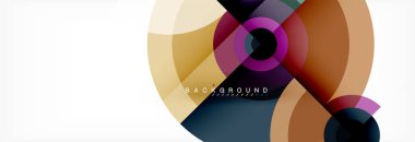 Yuvarlak daireler ve üçgenler arka plan