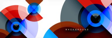 Yuvarlak daireler ve üçgenler arka plan