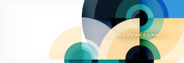 Modern tasarım, kapak, şablon, broşür, el ilanı için üçgen şekiller ile arka plan daire.