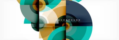 Vektör daire kompozisyon, geometrik en az tasarlamak