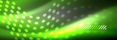 Soyut dalga koyu, parlak hareket üzerinde parlayan, Noel ve yeni yıl alan ışık sihirli. Techno arka plan