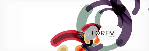 Lijn ontwerp cirkels abstract achtergrond — Stockvector