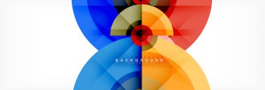 Yuvarlak daireler ve üçgenler arka plan