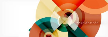 Yuvarlak daireler ve üçgenler arka plan