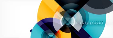 Geometrik daire arka plan, yaratıcı geometrik duvar kağıdı.