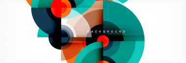 Daire geometrik kompozisyon arka plan tasarımı, kapak, şablon, broşür, el ilanı.