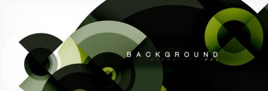 Yuvarlak şekiller arka plan vektör. Trendy daire şekiller kompozisyon vektör