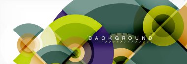 Modern tasarım, kapak, şablon, broşür, el ilanı için üçgen şekiller ile arka plan daire.