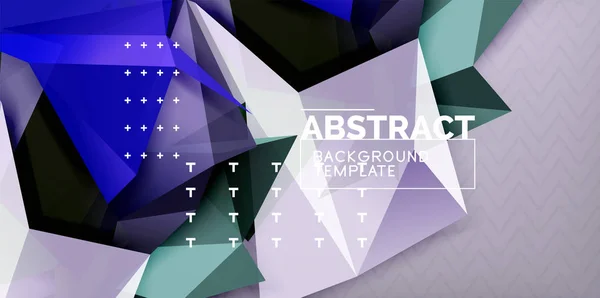 Vecteur triangulaire 3d formes géométriques fond, design d'affiche moderne — Image vectorielle