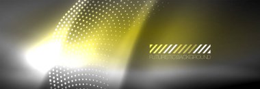 Soyut dalga koyu, parlak hareket üzerinde parlayan, Noel ve yeni yıl alan ışık sihirli. Techno arka plan