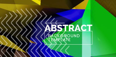 Vektör üçgen 3d geometrik şekiller arka plan, modern afiş tasarımı