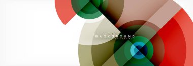 Yuvarlak daireler ve üçgenler arka plan