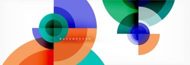 Geometrik daire arka plan, yaratıcı geometrik duvar kağıdı.