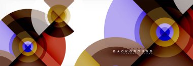 Yuvarlak daireler ve üçgenler arka plan