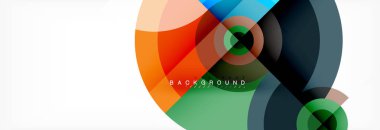 Yuvarlak daireler ve üçgenler arka plan