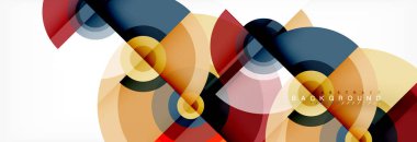 Vektör daire kompozisyon, geometrik en az tasarlamak