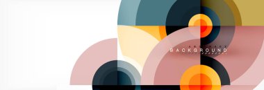 Daire geometrik kompozisyon arka plan tasarımı, kapak, şablon, broşür, el ilanı.