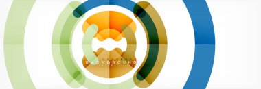 Kontur daireler kompozisyon vektör anahatları