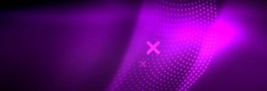 Koyu, parlak hareket, sihirli alan ışık parlayan soyut dalga. Vektör techno arka plan