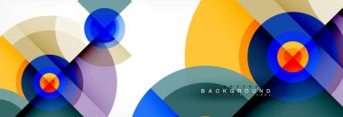 Yuvarlak daireler ve üçgenler arka plan