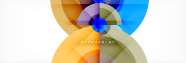 Geometrik daire arka plan, yaratıcı geometrik duvar kağıdı.