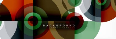 Yuvarlak daireler ve üçgenler arka plan