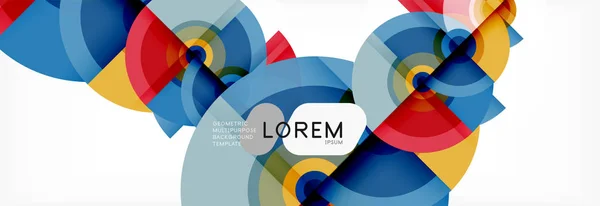 Circle sfondo astratto con forme triangolari per il design moderno, copertina, modello, brochure, volantino . — Vettoriale Stock