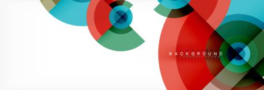 Yuvarlak daireler ve üçgenler arka plan