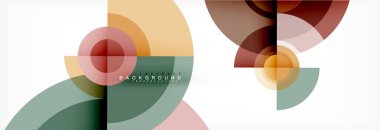 Yuvarlak daireler ve üçgenler arka plan