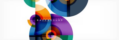 Daire geometrik kompozisyon arka plan tasarımı, kapak, şablon, broşür, el ilanı.