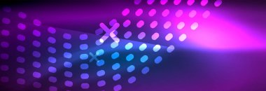 Koyu, parlak hareket, sihirli alan ışık parlayan soyut dalga. Vektör techno arka plan