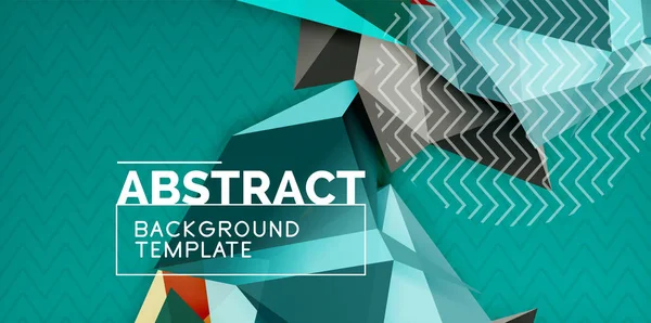 Low-Poly-Design 3D dreieckige Form Hintergrund, Mosaik abstrakte Design-Vorlage — Stockvektor