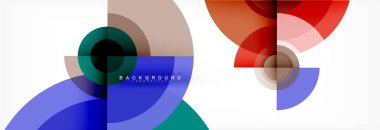 Yuvarlak daireler ve üçgenler arka plan