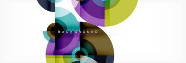 Geometrik arka plan uçan daireler