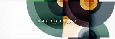 Daire geometrik kompozisyon arka plan tasarımı, kapak, şablon, broşür, el ilanı.